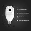 Feit Electric Smart Security Camera Bulb, 2K QHD Resolution, 2-Way Audio, Human Tracking, 350 Pan, Night Vision, Motion Alerts, E26 Base, Alexa/Google Assistant Compatible, CAM/PAN/WIFI/E26/2K view 2