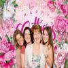 BINQOO Mother's Day Backdrop 8x6ft Mothers Day Photography Background Pink Flower Wall Backdrop Thanks Mama Women's Day Event Banner Photo Props view 2