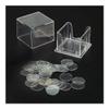 JOEBO Microscope Kit 100pcs Round Microscope Glass Slide Cover Slips Blank Slides Coverslip Thickness 0.13-0.17mm 1 Box, 3 4 5 6 8mm Microscope Lens Adapters(8mm) view 1