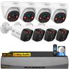 OOSSXX (4K Ultra & 130Wide-Angle) Wired Outdoor Security Camera System Dome PoE IP Cameras for Video Surveillance 2-Way Audio 8MP Home Security Cameras Systems view 1