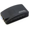 jujinglobal for VCR AV S-Video to VGA Video Composite Converter Adapter for DVD DVR Laptop Monitor Projector Signal Transfer TVBox Female Input view 3