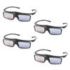 RF 3D Glasses, Active Shutter RF 3D Glasses Rechargeable Suitable for RF 3D TV Projectors, RF 3D Eyewear, Compatible with TDG-BT500A, SSG-5100GB, AN3DG40, Pack of 4 view 1