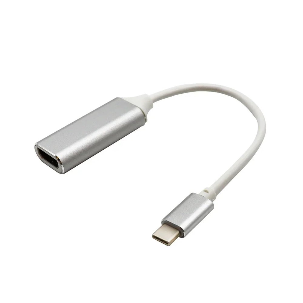 ACGTUY 4K USB Type-C to HDMI-Compatible Cable TV Adapter USB 3.1 Converter Compatible with The PC Mate 30(Metal Silver)
