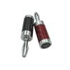 8Pcs Rhodium Plated Carbon Fiber Speaker Cable 4mm Banana Male Terminal Jack Audio Connector(Black) view 2
