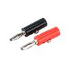 10/5pcs 4mm Banana Pure Copper Plated Bromine Matching Screws Solderless Side Stackable Banana Red and Black(5PCS Red 5PCS Black) view 1