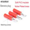 10/5pcs 4mm Banana Pure Copper Plated Bromine Matching Screws Solderless Side Stackable Banana Red and Black(5PCS Red 5PCS Black) view 3