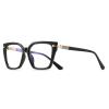 MORESHINE Fashion Oversized Square Blue Light Glasses for Women Anti Fatigue Prevent Headache Computer Eyeglasses Frames (Black) view 1