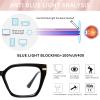 MORESHINE Fashion Oversized Square Blue Light Glasses for Women Anti Fatigue Prevent Headache Computer Eyeglasses Frames (Black) view 3