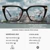 MORESHINE Fashion Oversized Square Blue Light Glasses for Women Anti Fatigue Prevent Headache Computer Eyeglasses Frames (Black) view 4