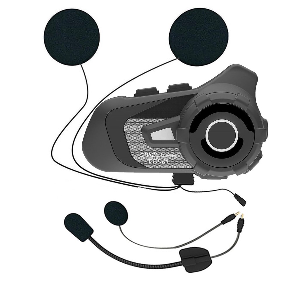StellarTalk Motocycle Helmet Wireless Bluetooth Headset BlueT StellarTalk-S2 IP67 Waterproof Moto Biking & Skiiing /1000M Intercom/2 in 1 Microphone/2 Riders Intercom/