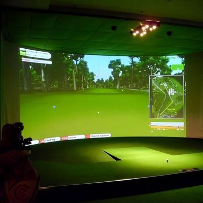 Indoor Golf Simulator Impact Screen, Golf Simulators Display Projection Screen, Curtain White Cloth Material, Impact-Resistant, for Indoor Outdoor Golf Training(3m*3m)