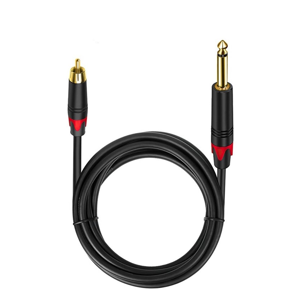 HiFi Cable Stereo 6.35mm to 2 R/CA Cable Y-Splitter TRS 6.35 to Double R/CA Signal Adapter Line Compatible with The Amplifier Mixer 1m 10m(1 in 1,0.3m)
