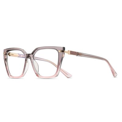 MORESHINE Fashion Oversized Square Blue Light Glasses for Women Anti Fatigue Prevent Headache Computer Eyeglasses Frames (Gray)