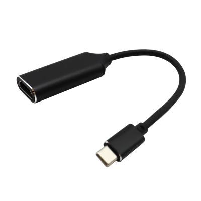 4K USB Type-C to HDMI-Compatible Cable TV Adapter USB 3.1 Converter Compatible with The PC Mate 30(Metal Black)