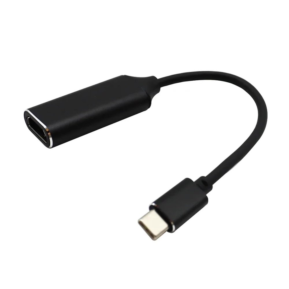 4K USB Type-C to HDMI-Compatible Cable TV Adapter USB 3.1 Converter Compatible with The PC Mate 30(Metal Black)