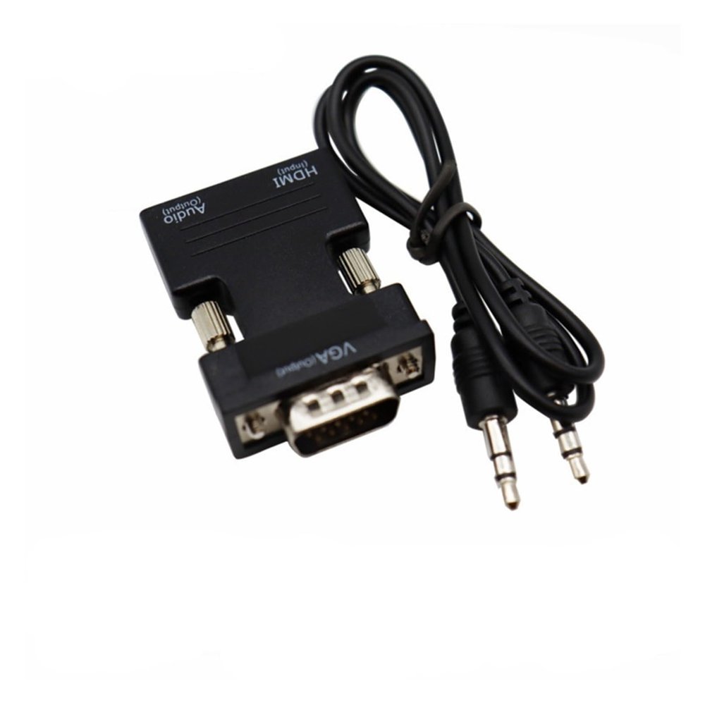 HD 1080P to HDMI-Compatible Converter Adapter with Compatible with The PC to HDMI Projector HDMI-Compatible to Adapter(HDMI to VGA)
