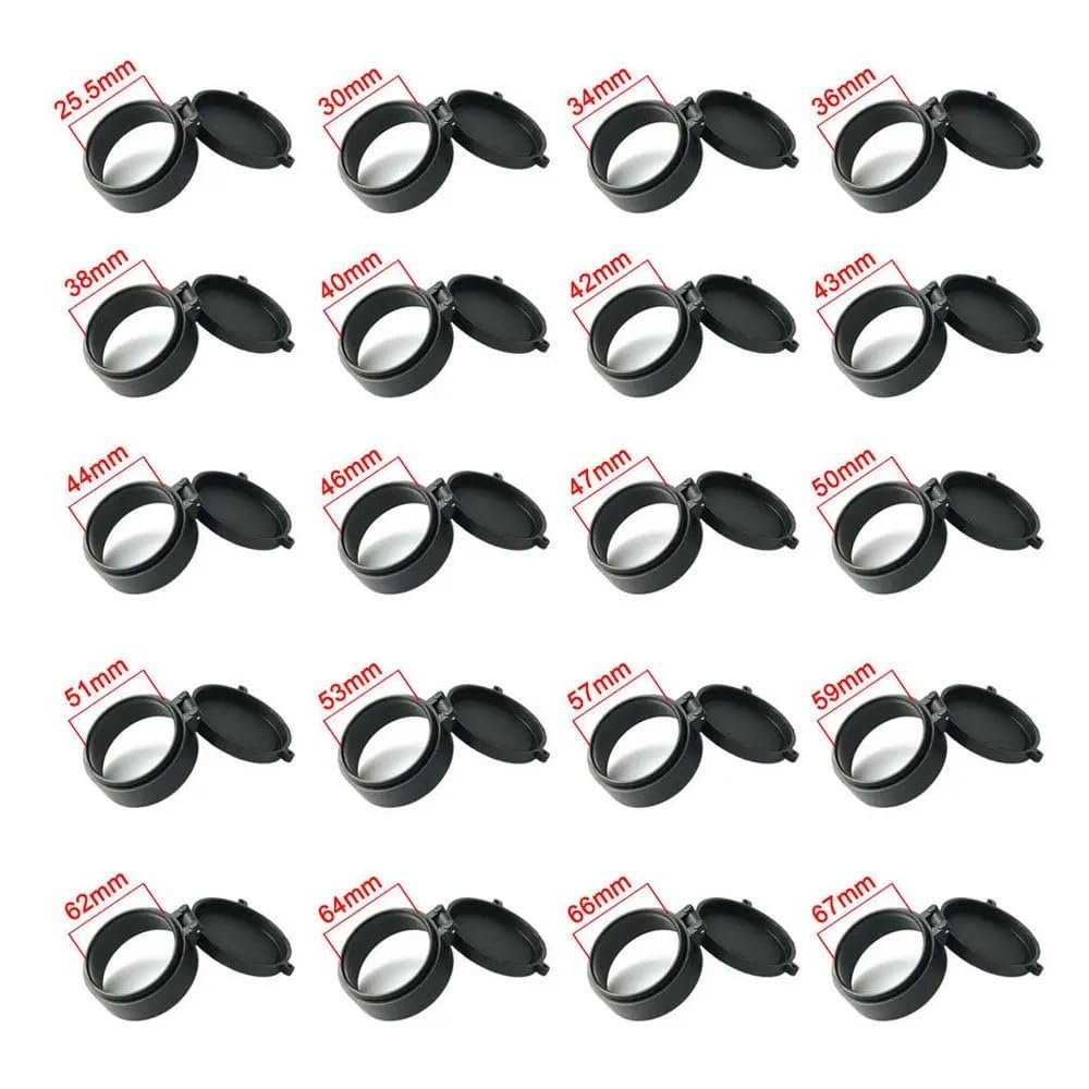 ANFKUN Lens Cover Quick flip Binoculars Lens dust Cap for 25-69mm Night Sight Accessories(Inner Dia 58mm)