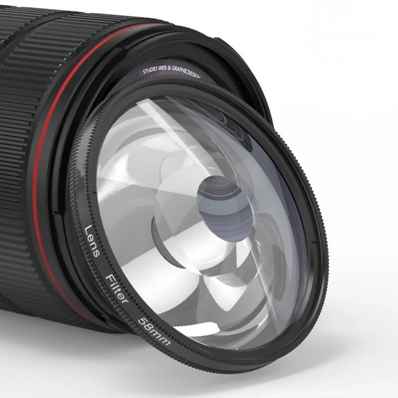 ANFKUN 52/55/58/62/67/77mm Camera Filter Kaleidoscope Special Effects Photography Accessories SLR Lens Prism Swirl(58mm)