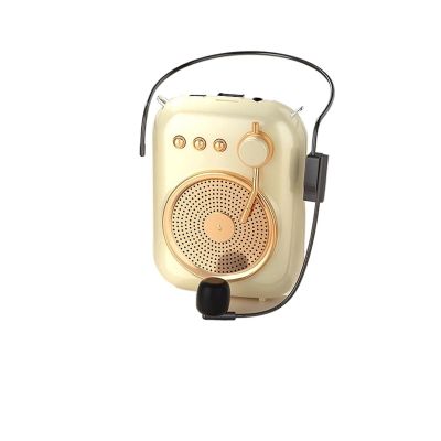 HIONJIN Teacher Teaching Guide Shopping Mall Waist Hanging Portable Hawking Trumpet Player Small Bee Loudspeaker