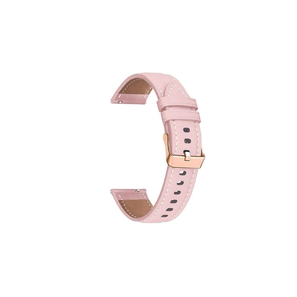 18mm Leather Strap For Huawei Watch GT 4 5 41mm WatchBands For Garmin Venu 2S 3S/Vivoactive 4S 3S Wristband Bracelet Replacement Accessories(Pink,18mm Universal)