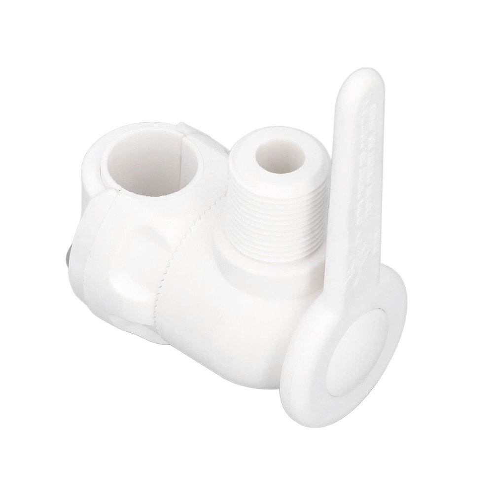 Marine VHF Antenna Ratchet Mount Base Adjustable ABS Pipe Rail Deck Mounting Accessory White