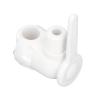 Marine VHF Antenna Ratchet Mount Base Adjustable ABS Pipe Rail Deck Mounting Accessory White view 1