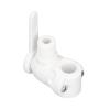 Marine VHF Antenna Ratchet Mount Base Adjustable ABS Pipe Rail Deck Mounting Accessory White view 2