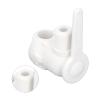 Marine VHF Antenna Ratchet Mount Base Adjustable ABS Pipe Rail Deck Mounting Accessory White view 3