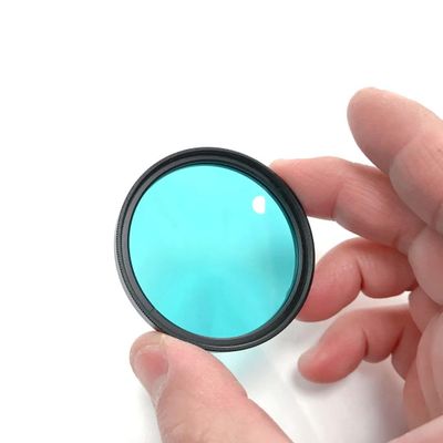 ANFKUN Various Sizes of 77mm Circular Mount Camera Infrared Cut Filter QB21 BG38 Light Blue Optical Glass for Photography(62mm)