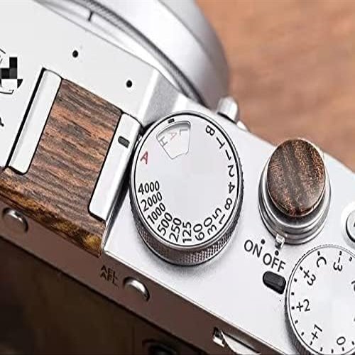ANFKUN Camera Soft Shutter Release Button on Wooden Surface with hot Shoe Cover(Black Hot Shoe)