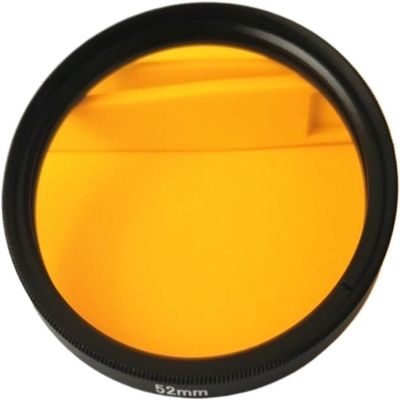 ANFKUN Various Sizes 535nm Infrared Long Pass Filter Golden Optical Glass CB535 GG530 for Camera Photography(77mm)