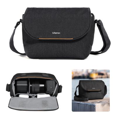 ULANZI Camera Bag, SLR/DSLR Camera Case Professional, Crossbody Photography Small Bag Fashion, Shoulder Bag for Women and Men Compatible for Sony Canon Nikon Mirrorless Camera Lightweight Black