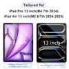 Adeway 2 Pack Screen Protector for iPad Air 13" (7th Gen 2025 M3 & 6th Gen 2024 M2) and iPad Pro 13" (7th Gen 2024 M4), Tempered Glass, Anti-Scratch, High Clarity, Face ID & Apple Pencil Compatible view 2