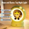Cloud and Bunny Rechargeable Night Light, Safe Soft Silicone Material, 3 Brightness Levels, Tap Control, Warm Light, Toddler Sleeping Lamp, Bedroom Night Lamp, Gift for Baby and Kid (Moon and Panda) view 2