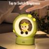 Cloud and Bunny Rechargeable Night Light, Safe Soft Silicone Material, 3 Brightness Levels, Tap Control, Warm Light, Toddler Sleeping Lamp, Bedroom Night Lamp, Gift for Baby and Kid (Moon and Panda) view 3