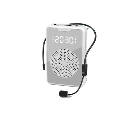 HIONJIN Loudspeaker for Teachers Speech Mini Audio Speaker Portable Voice Amplifier Stereo Sound Microphone(White-Fruit peach5)