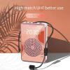 HIONJIN Loudspeaker for Teachers Speech Mini Audio Speaker Portable Voice Amplifier Stereo Sound Microphone(White-Fruit peach5) view 2