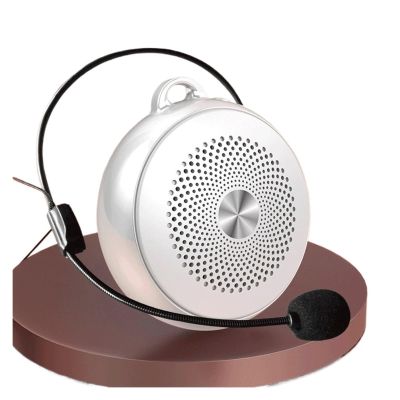 HIONJIN Multifunctional Voice Amplifier Portable Voice Speaker with Microphone Display Surround Sound for Teachers Speech(OneColor)