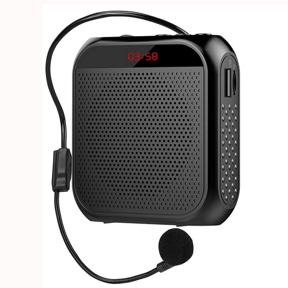 HIONJIN Portable Voice Amplifier Voice Speaker LED Display for Teachers Speech Mall Promotion Waist Hanger Speaker Player