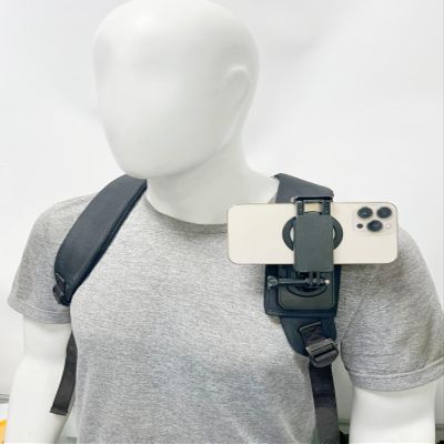 KASINshooting Shoulder Strap Adhesive Backpack Clip Pad Mount with 360 Degree Rotating Base Phone Clip for Go pro Heros 13/12/11/10/9/8 Instas 360 Action Cameras and Smartphone
