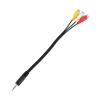 3.5mm Male Plug to 3 R/CA Female Video AV Cable 22cm view 4