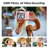 4K 64MP Digital Camera with 16X Zoom for Photography, UHD Vlog Camera for Kids Teens, Anti Shake Compact Camera for Travel (32GB) view 2
