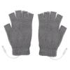 1 Pair USB Heated Gloves Hand Warmers Gloves for Men Touchscreen Heated Wool Batting Mittens for Women for Cold Heats Finger Yarn Grey view 1