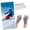 1 Pair USB Heated Gloves Hand Warmers Gloves for Men Touchscreen Heated Wool Batting Mittens for Women for Cold Heats Finger Yarn Grey view 4