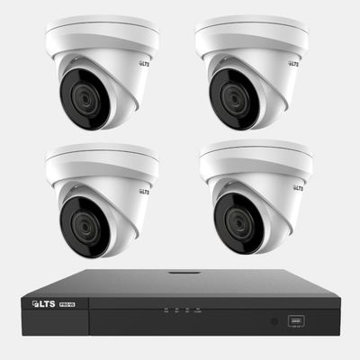 LTS VSN8208-P8 Pro-VS NVR 8-Channel, 2 SATA, PoE, 10TB Storage + 2 LTS CMIP1382NW-28MA 8MP Turret IP Cameras