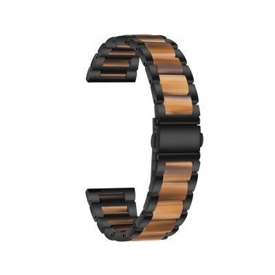 22mm 20mm Strap Alloy with Resin Bracelet for Garmin Watch Band Venu 3 2 1/Venu2 Plus/SQ/Vivoactive 4 Metal Belt Accessories(Black Style5,For Venus SQ 1)
