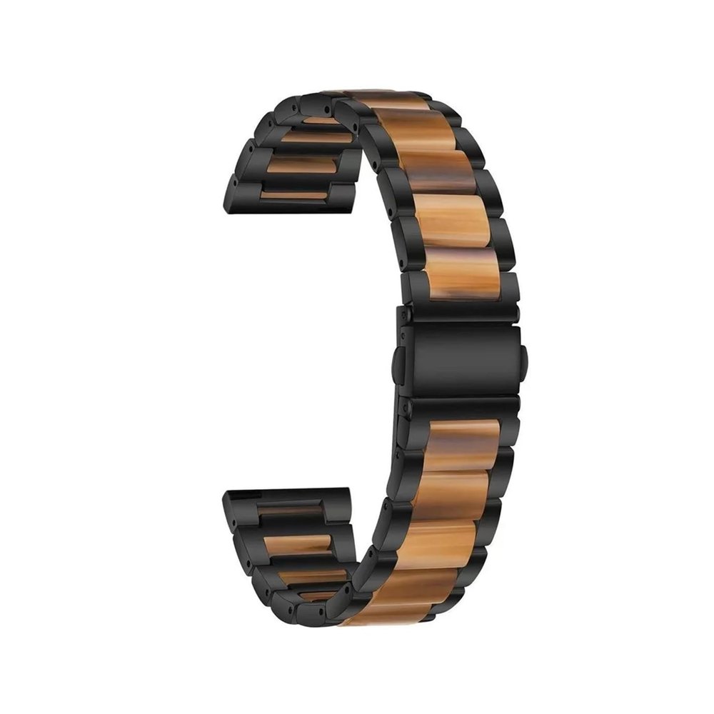 22mm 20mm Strap Alloy with Resin Bracelet for Garmin Watch Band Venu 3 2 1/Venu2 Plus/SQ/Vivoactive 4 Metal Belt Accessories(Black Style5,For Venus SQ 1)