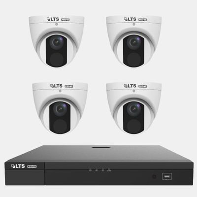 LTS VSN8208-P8 Pro-VS 8-Channel NVR Bundle with 4 Pro-VS VSIP3182W-MDA 8MP Turret IP Cameras
