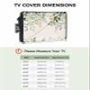 Falaniique Eucalyptus Waterproof Outdoor TV Cover 52-55 Inch Weatherproof, Country Leaf Farm Herb Aesthetic Floral Outside Television Cover TV Screen Protector with Remote Control Pocket view 2