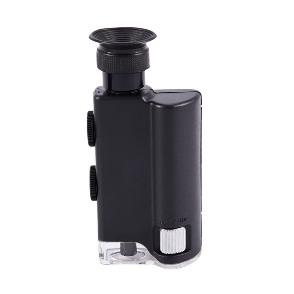 Lab Microscope Accessories Portable 200X-240X Zoom Microscope Pocket Handheld Led Lamp Light